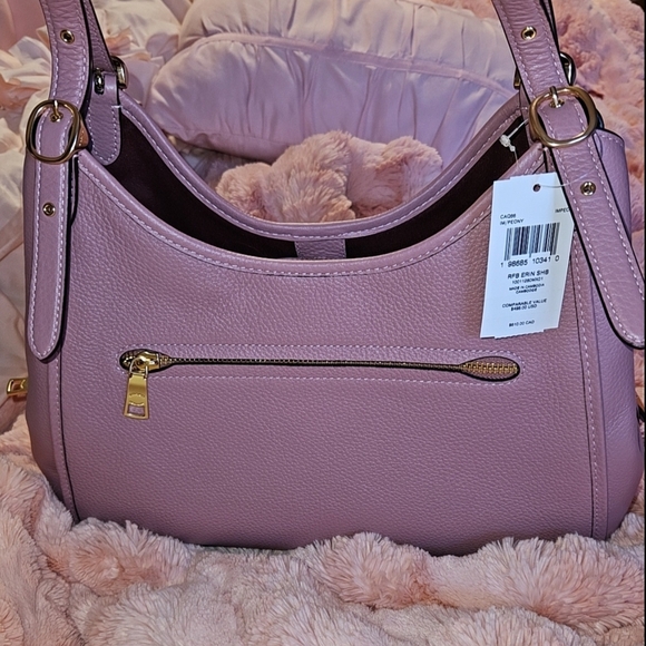 Coach Lavender Leather Hobo Bag